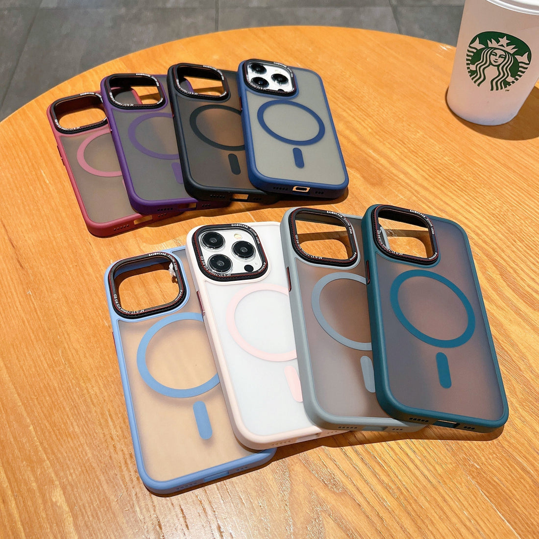 جراب هاتف مغناطيسي مع عدسة معدنية 